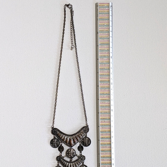 Boho Coin Statement Necklace - Picture 3 of 4